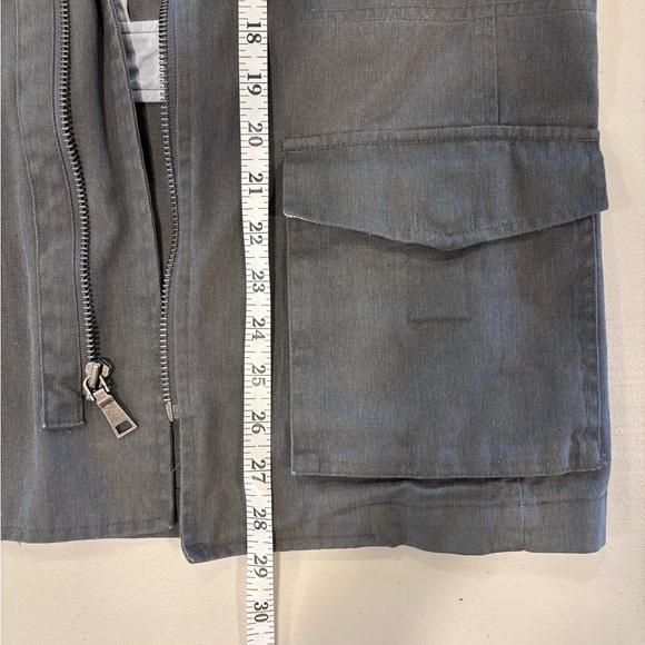 INC International Concepts Men’s Gray Denim Utility Military Jacket 100% Cotton - Picture 10 of 11